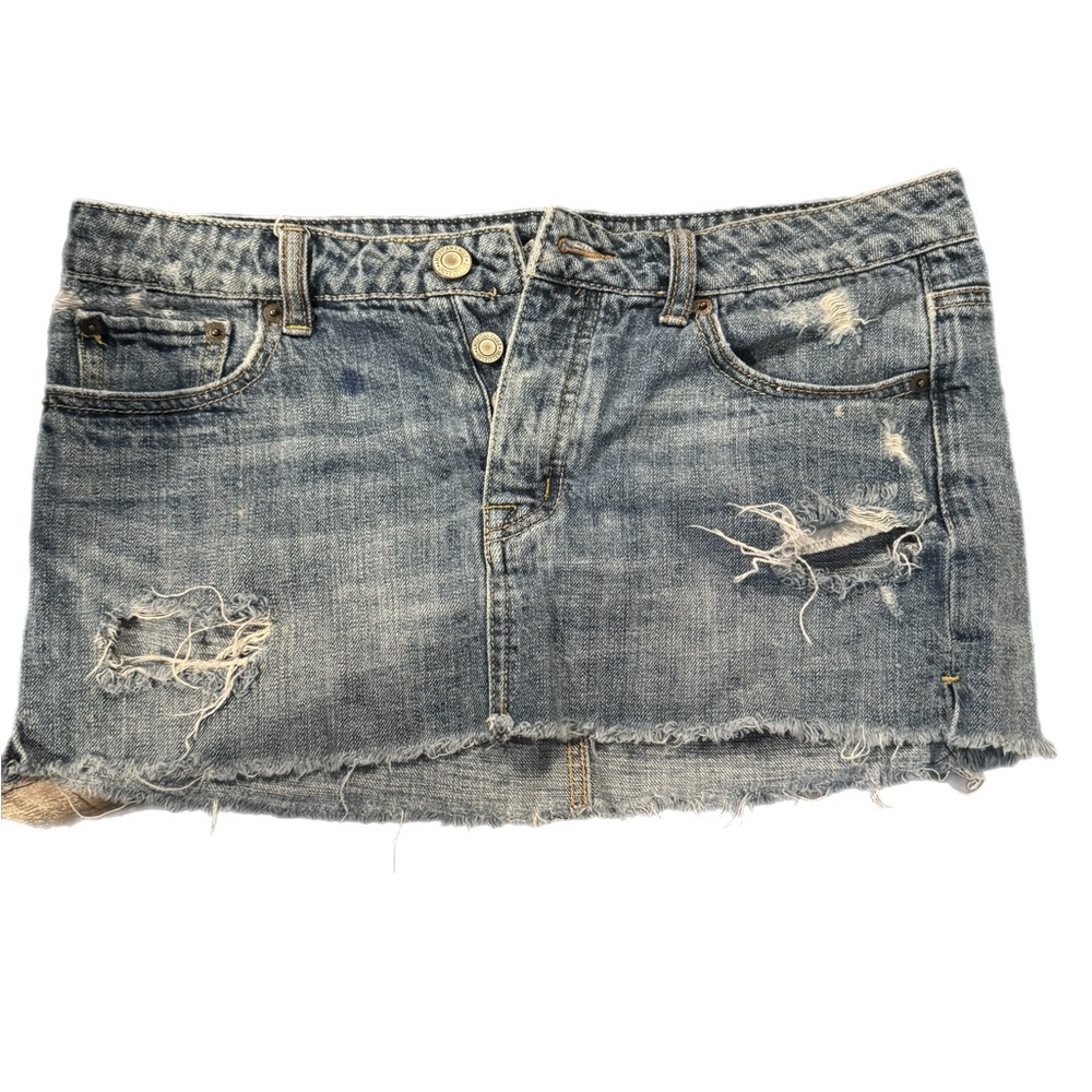 American Eagle Outfitters Blue Mini Skirt Casual